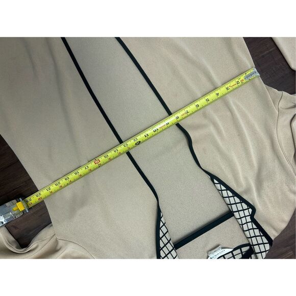 Misook Tan Black Knit Blazer Jacket, Sz Medium, MSRP $378 - Picture 3 of 9